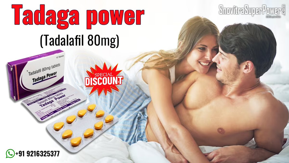 Tadaga power from snovitrasuperpower is the most powerful medication designed to deal with the problem of erectile disorder in males. It comprises Tadalafil 80mg.
#Tadagapower #Tadalafil80mg #Healthcare #Health  #Snovitrasuperpower #MenHealth #GeneriCialis #EDTreatment