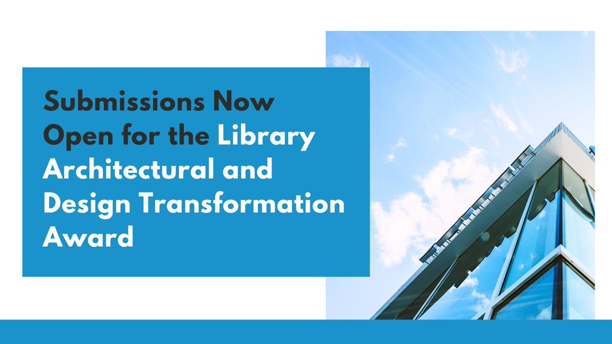 Friendly reminder! Now’s your chance to recognize excellence in library building projects in Ontario! We’re accepting submissions for the Library Architectural and Design Transformation Award... but only until May 5. Submit your nomination at: buff.ly/4ahrJE8