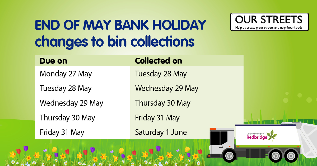 Wondering about bin collection dates over the May bank holidays? We’ve got it covered. Check our handy guide & jot down your revised bin collection day for both bank holidays as it will be different to your usual collection day: orlo.uk/8bTuJ