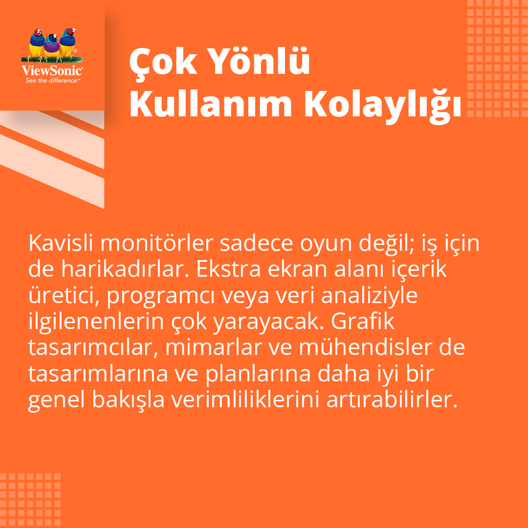 Daldığınız sanal dünyalarda veya gerçek hayatta yetişmesi gereken işlerinizde kavisli bir oyun monitörü, oyun deneyiminizi zirveye taşımanın yanı sıra üretkenliğinizi artırabilir. İşte kavisli monitörler hakkında bilmeniz gerekenler! 🖥️🎮 #Gaming #Monitör #Üretkenlik #ViewSonic