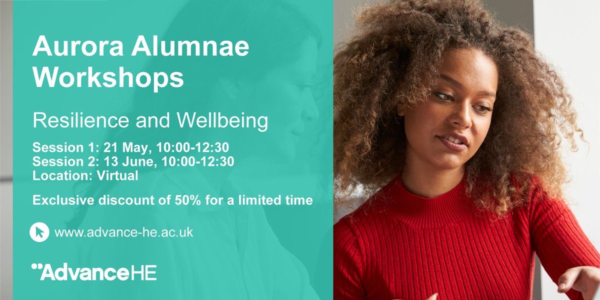 Would you like to devise a personal toolkit to build your resilience and enhance your wellness at work? Led by Mary Collins, we’re offering a Resilience and Wellbeing workshop exclusively for Aurora Alumnae. Sign-up now social.advance-he.ac.uk/vuXlTq