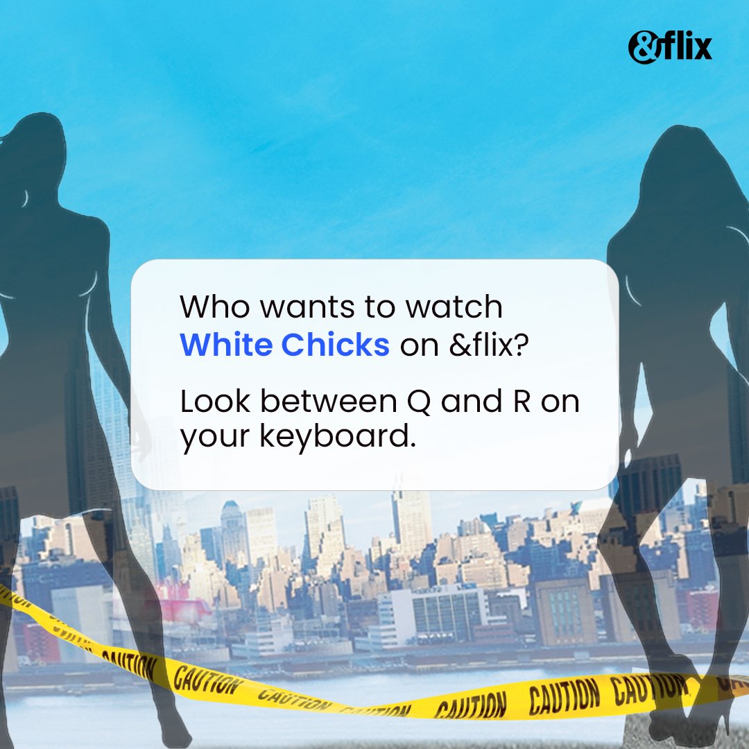 Y’all can thank us later! Watch #WhiteChicks on 1st May, at 12:30 PM, only on &Flix. #KeyboardTrend #Trending #KeyboardTrending #Trend #Topical