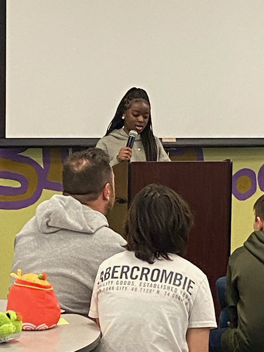 Great job by Iris speaking at ⁦<a href="/PCISFalcon/">PCIS</a>⁩ 6th grade honors breakfast. Delivering a message on personal growth and getting in the middle school experience.