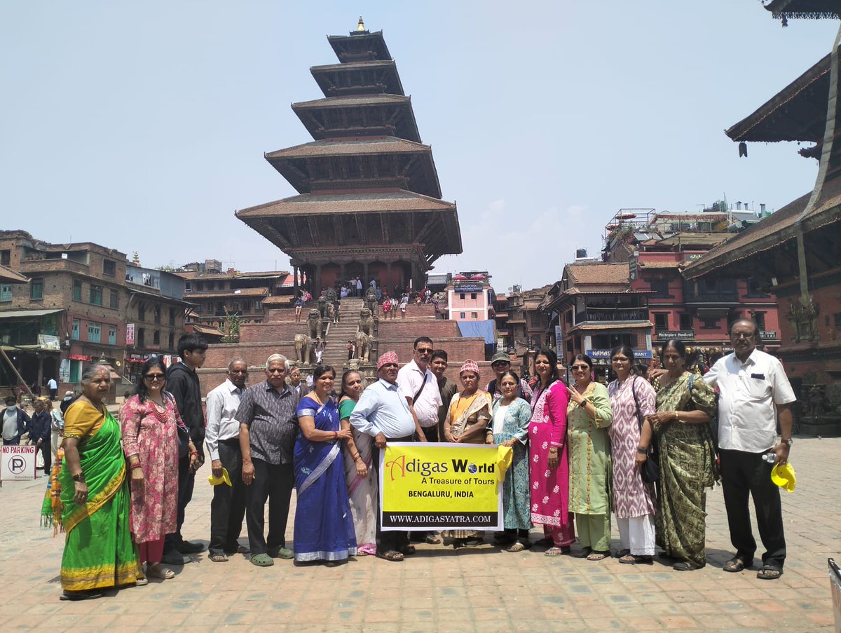 Adigas Nepal Mukthinath tour of April 2024 @ Nyatapola Temple, Bhaktapur, Nepal.