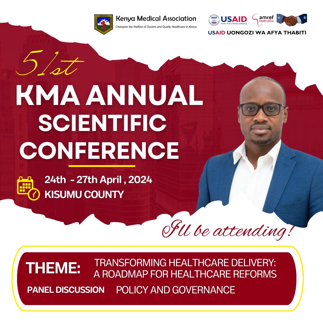 @USAIDUAT Chief of Party @chrisbarasa will lead discussions on the Policy, Governance and Strategic Partnership panel at the ongoing @KenyaMedics_KMA. 

What's the impact of weak or no governance structures on Kenya's healthcare system?
#51KMACONF