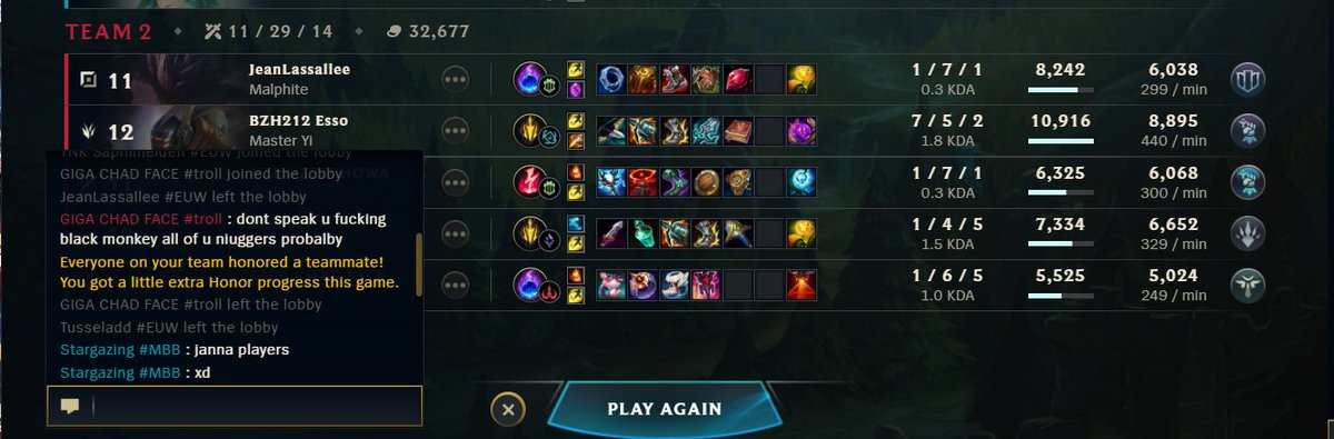 MrTeecko's tweet photo. @RiotSupportDACH Ich glaube da braucht jemand dringend einen Ban. Auch wenn ich glaube, dass es eh ein Smurf Account ist. https://t.co/jdfHNbwB7o