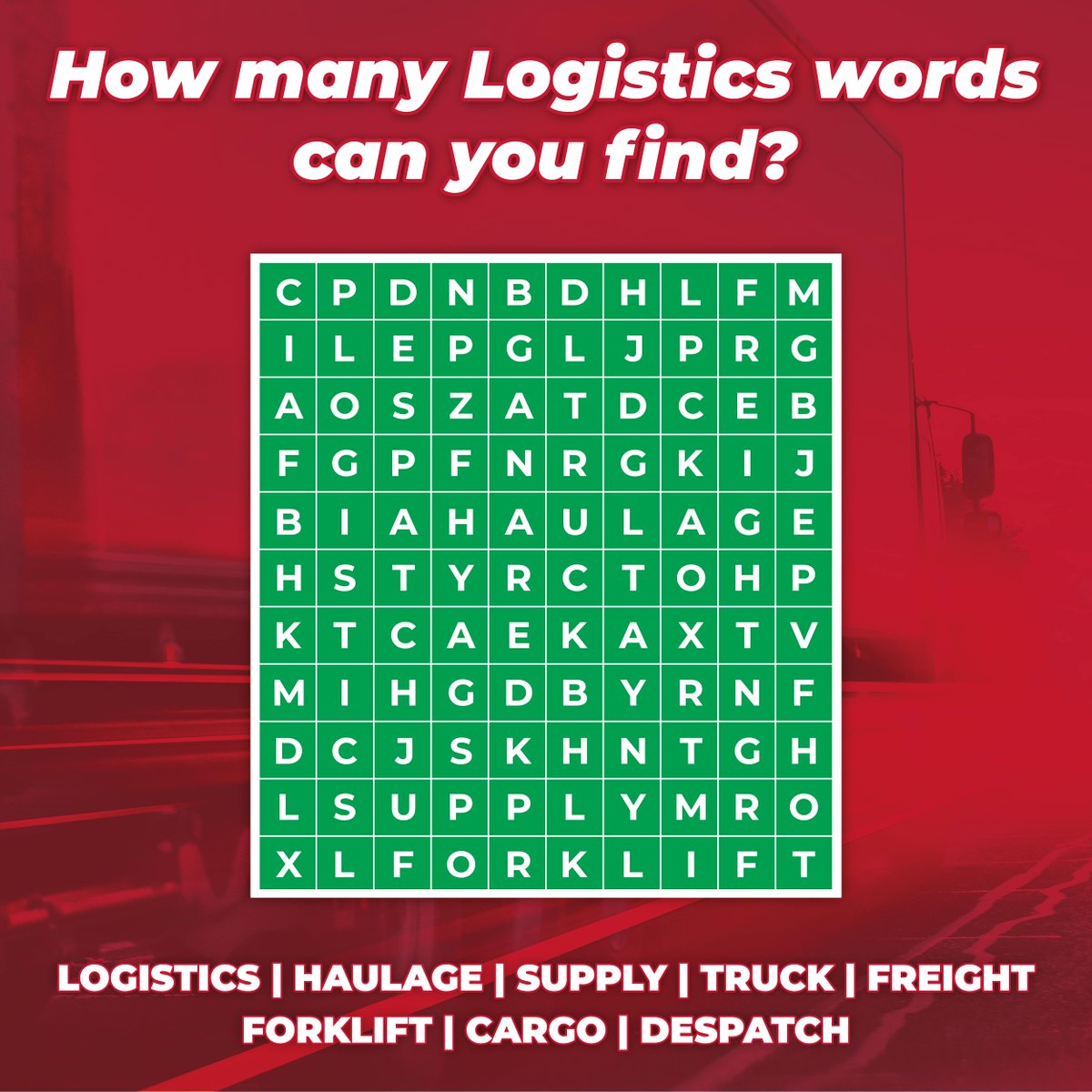 Let us know how many words you have managed to find! 👀 

#TeamLP #WordSearch #Recruitment #Agency #Logistics #Quiz #BrainTeaser #Game #Puzzle