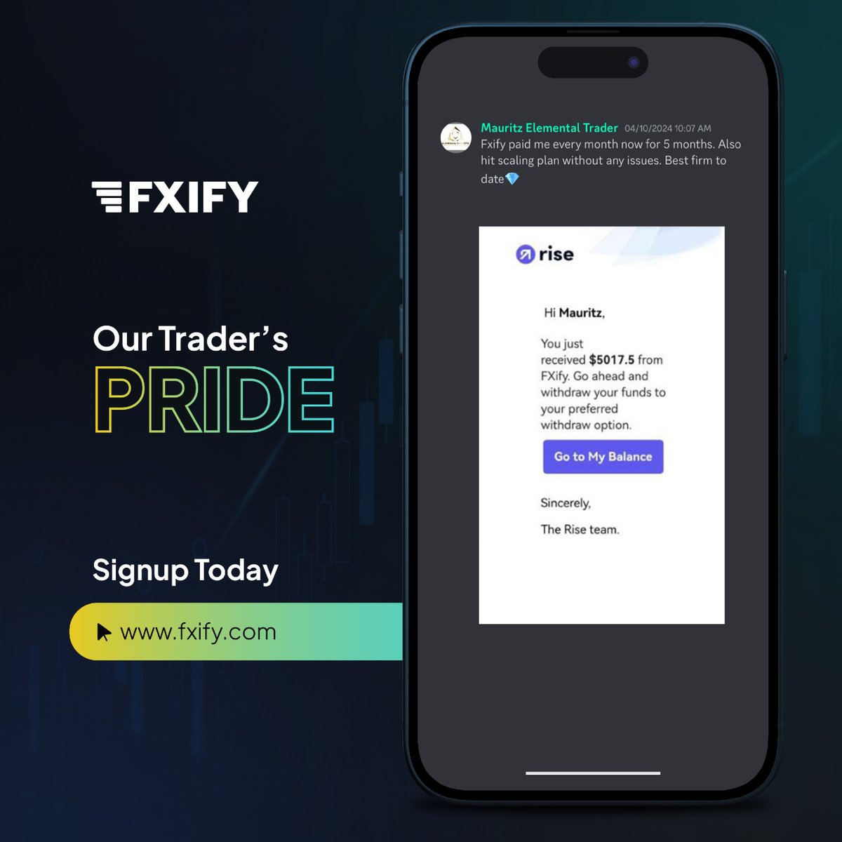 Do you want to experience the same success? If you have the skills and the hunger, we can fuel your success. See real payout proofs from our traders on our Discord community today! 👉discord.gg/fxify