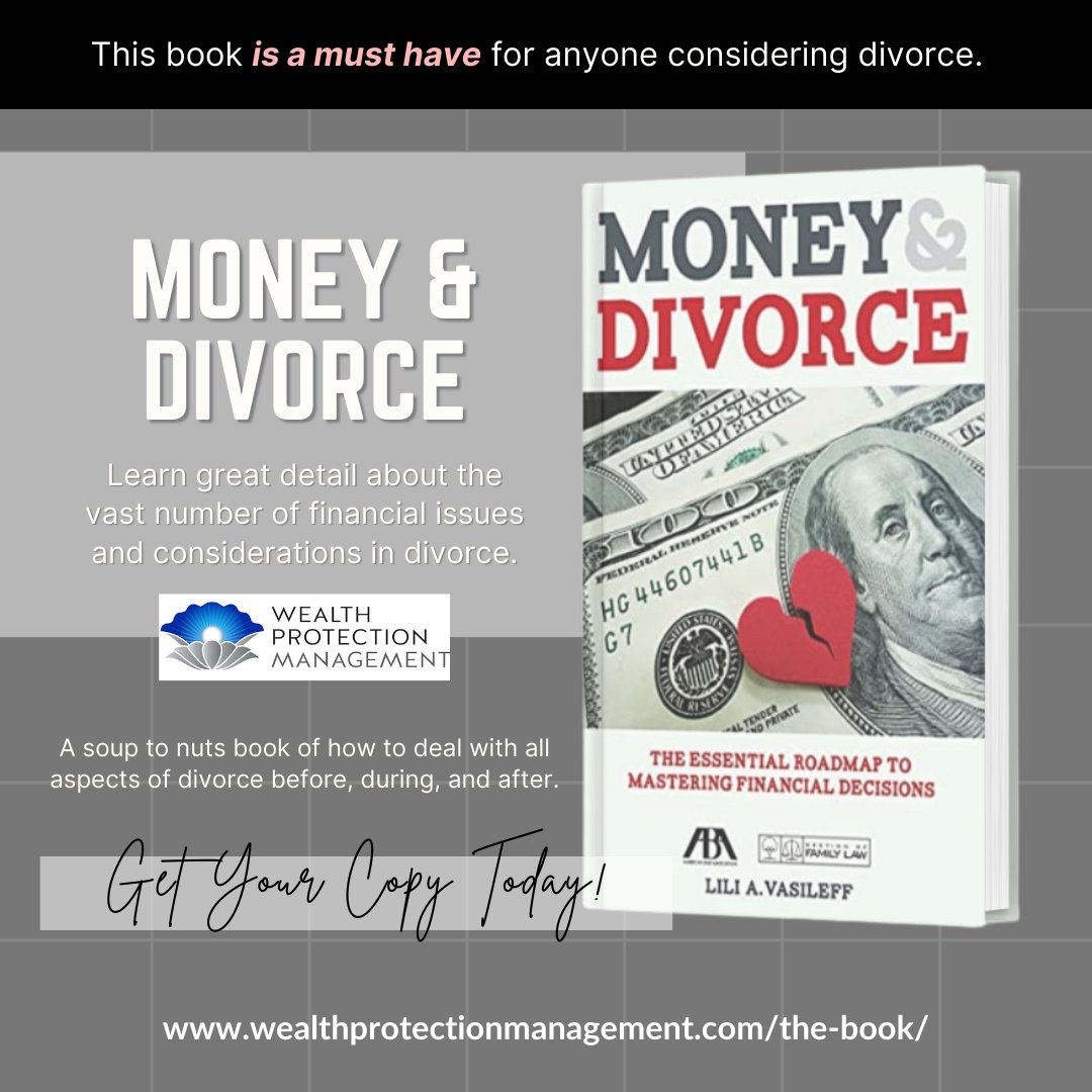 Make sure you're prepared and protected, learn more here ow.ly/pOjB50QmT3v

#divorcefinancialplanner #connecticutdivorce #greenwichdivorce #newyorkdivorce #financialplannerforwomen #cfp #CertifiedDivorcePlanner #CertifiedFinancialAnalyst #ala #adr #iacp #aacfl #adfp