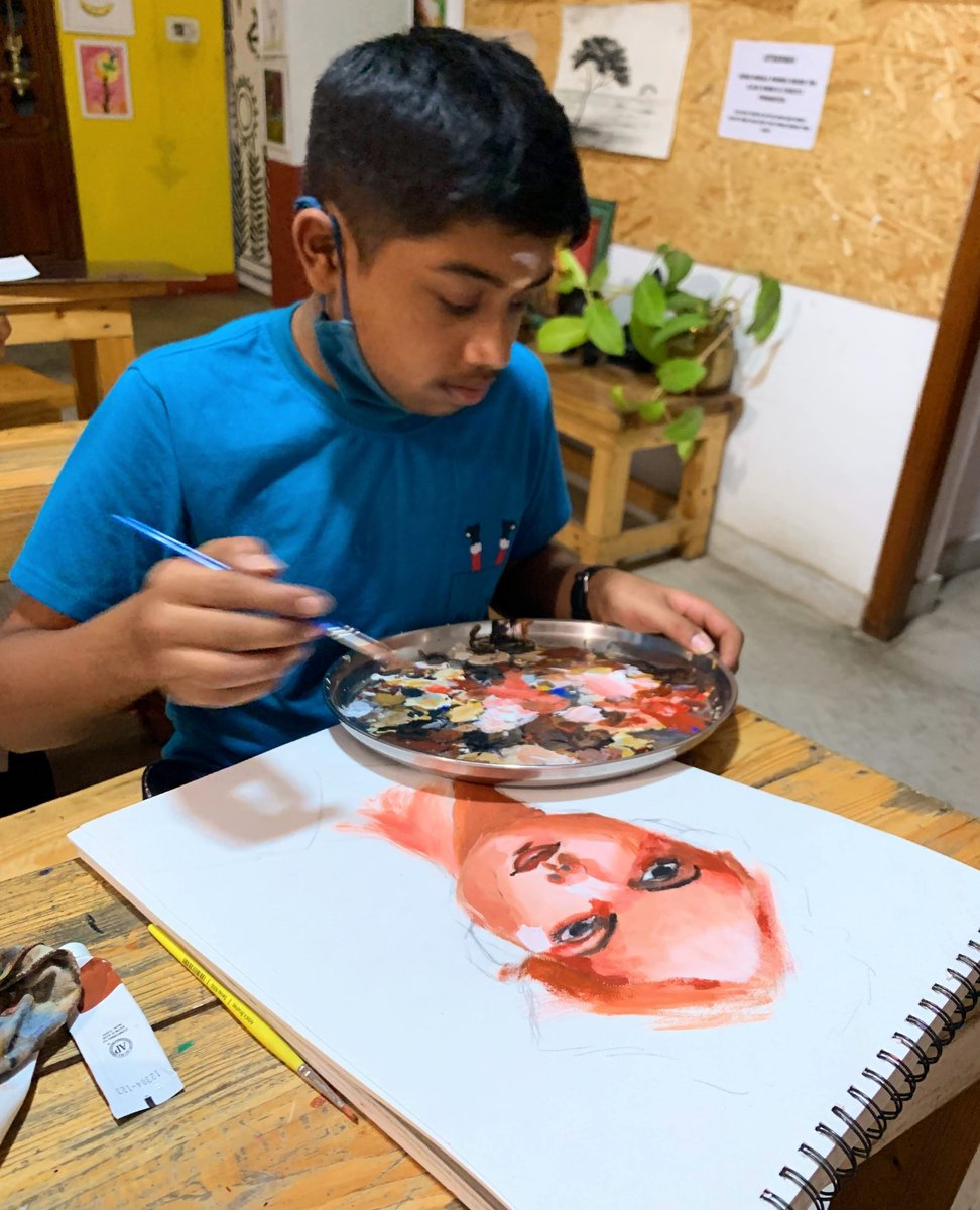 Our Diploma In Fine Arts student engaged in the process of creating a beautiful Acrylic art portrait.

Visit us at
linkin.bio/juniorpencilan…
⁠
#juniorpenciandchai #artschool#Bengaluru #kids #craft #creative #artforkids #youngartists #education #littleartists #bangalore ⁠
