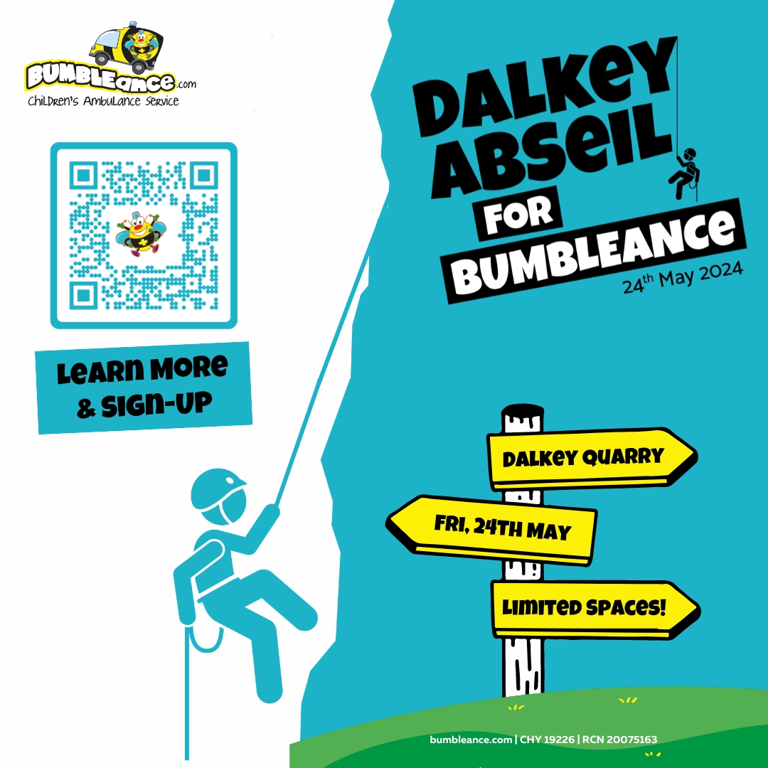 Exciting news Introducing our FIRST-EVER #AbseilForBUMBLEance! 🚑 Join us on May 24th at Dalkey Quarry for an unforgettable adventure in support of Ireland's Children's Ambulance Service. Registration is just €25! Learn more and sign up at bit.ly/DalkeyAbseil (link in bio)