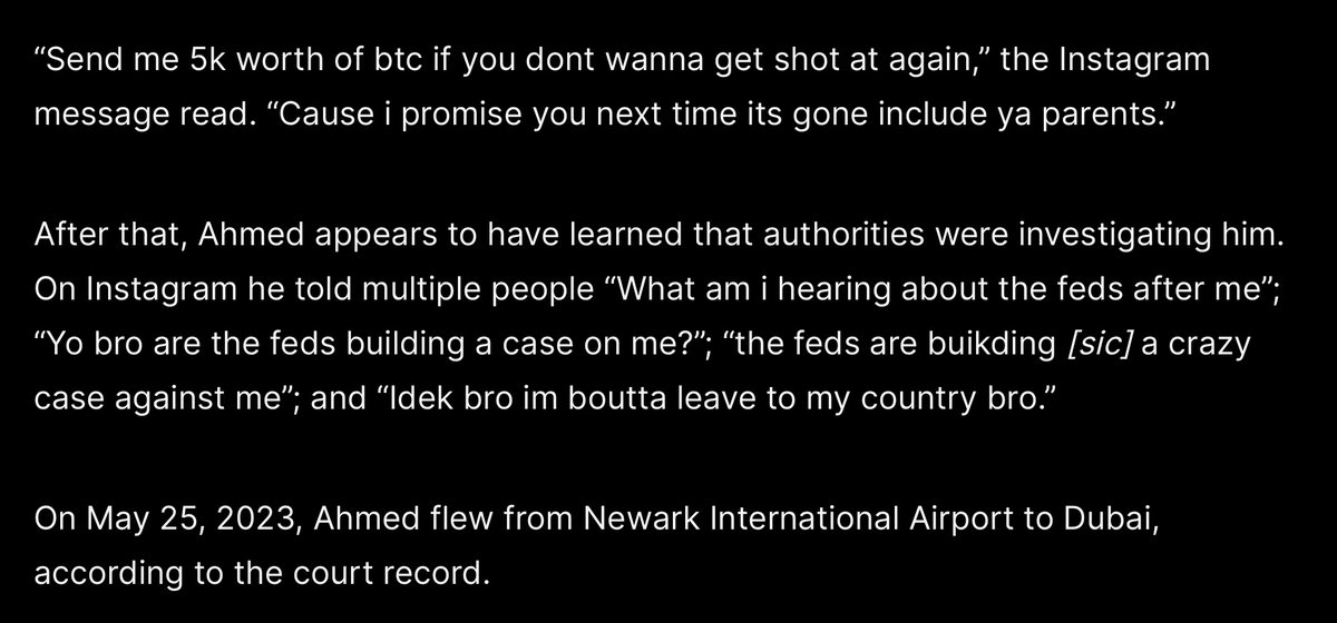 New from 404 Media: Telegram, Insta, Bitcoin, drive-by shootings. This is how one murder-for-hire ring in New York City allegedly operated. Made three attempts on a target's life and demanded 5k BTC to stop trying to kill them 404media.co/inside-a-moder…