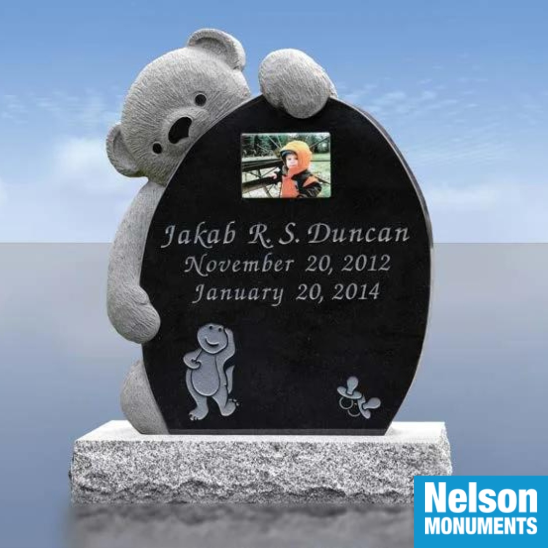 This hand-crafted memorial is a touching monument to represent the eternal love for a child. 

View more here 🌐 rb.gy/qfsxrx
.
.
.
#NelsonMonuments #Sussex #MountPearl #Fredericton #Moncton #SaintJohn #Halifax #GraniteMonuments #Memorials #MemorialManufacturer #Gra...