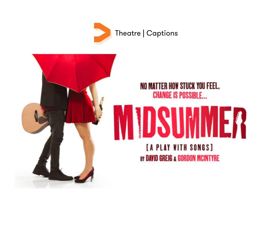 One Midsummer night in Edinburgh, two ill-matched thirty-somethings collide with one another for one short night of wild abandon, but it’s Midsummer and anything can happen. Catch the captioned show at @mercurytheatre on 10 May. stagetext.org/whats-on/midsu…