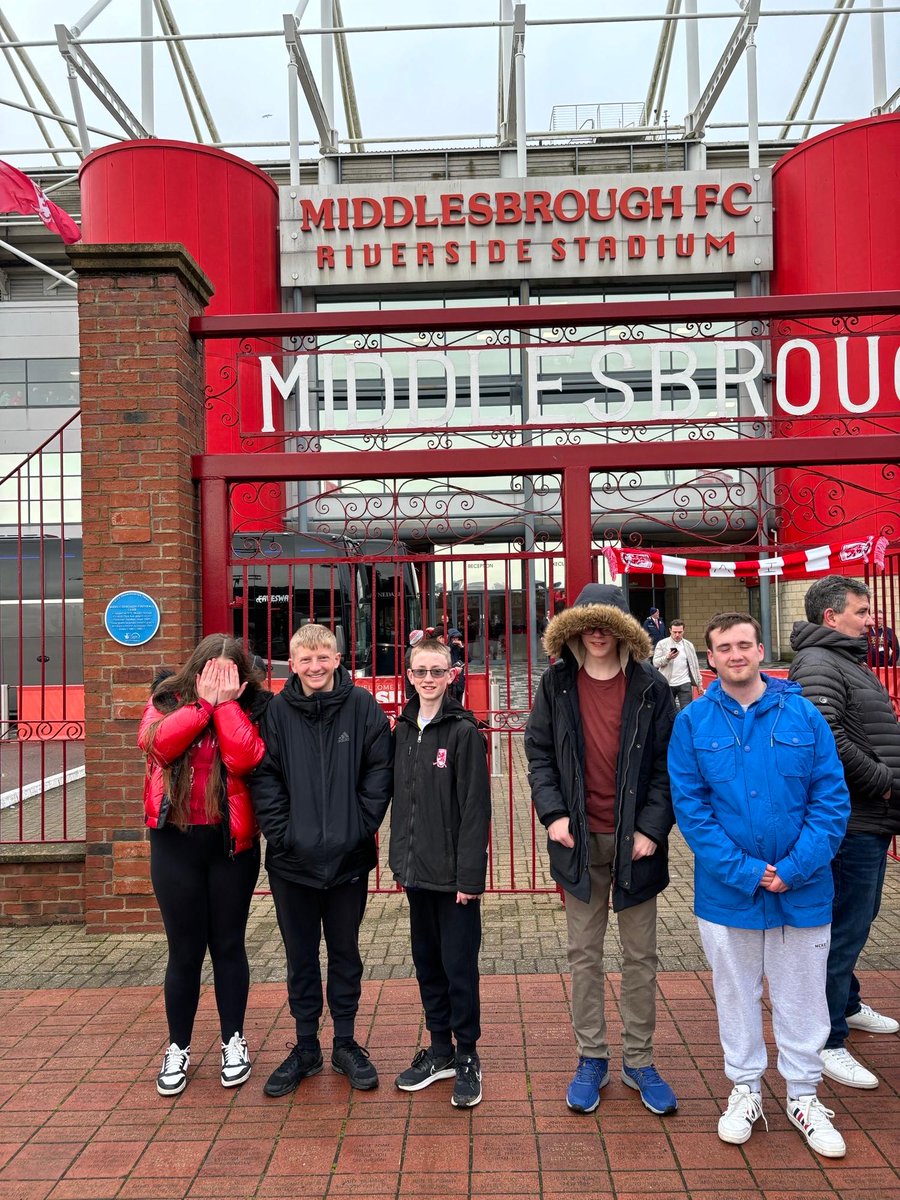 Some of our Year 10 and 11 students headed to the Riverside Stadium on Monday night to watch Middlesbrough vs Leeds! ⚽