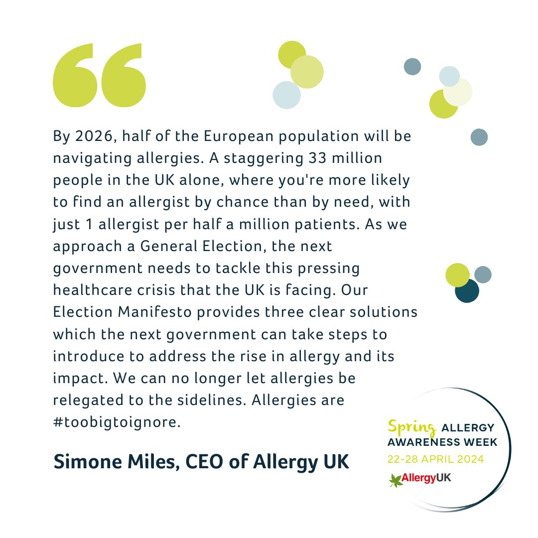 This #AllergyAwarenessWeek, it's time to make sure allergies are no longer relegated to the side-lines but are recognised as the pressing issue they truly are. Get involved because allergies are #toobigtoignore 👉 bit.ly/3VVk9Lr