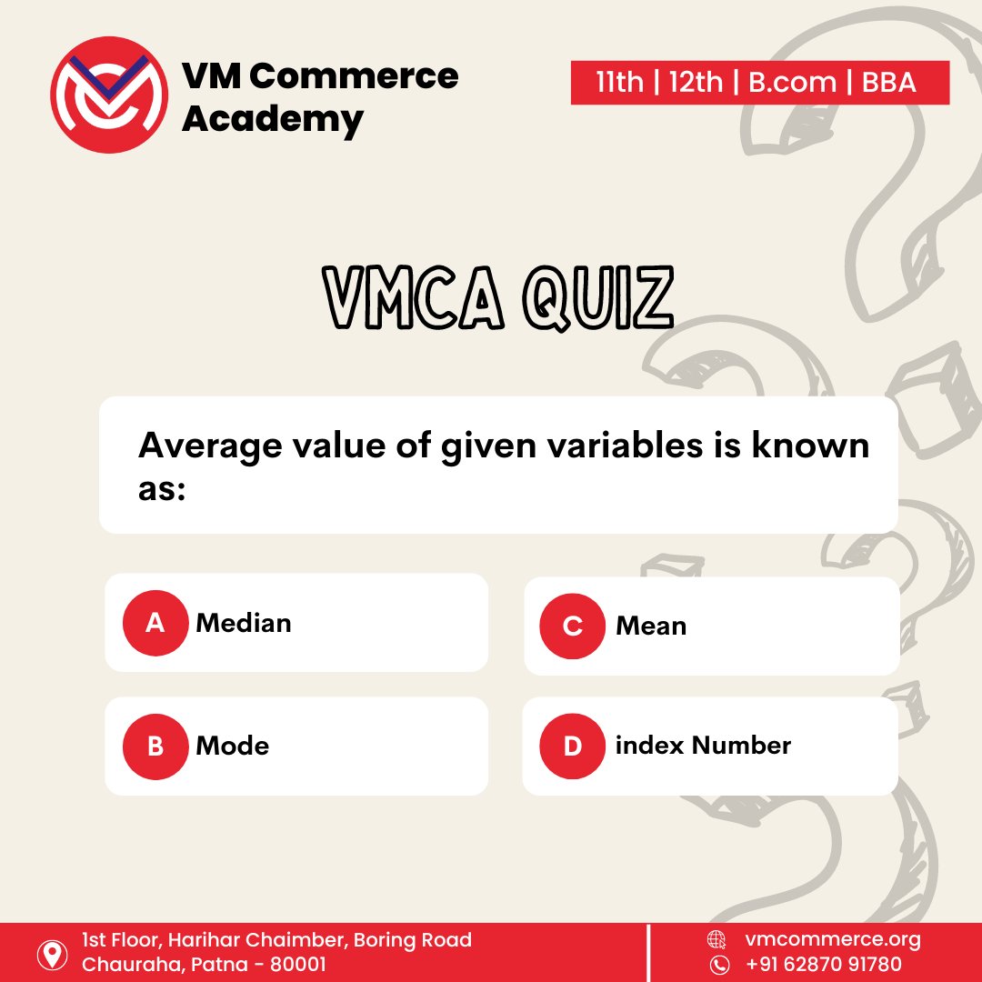 Test Your Commerce Knowledge
Comment with your answer below and let's see how well you know the world of commerce.
#QuizTime #TestYourKnowledge
..
#VMCommerceAcademy #11thCommerce #12thCommerce #Opportunities #EnrollNow #commercefor11th #Commercefor12th #VMCAQuiz