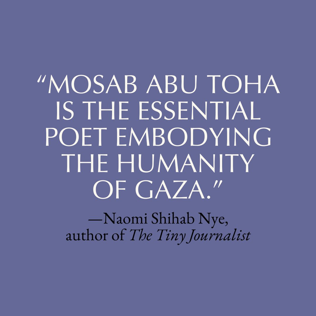 We are honored to announce the forthcoming publication of FOREST OF NOISE—a candid, horrific, and deeply touching new collection of poems about life in Gaza by award-winning Palestinian poet Mosab Abu Toha. Coming 10.29.24 📖 Learn more: penguinrandomhouse.com/books/776173/f…