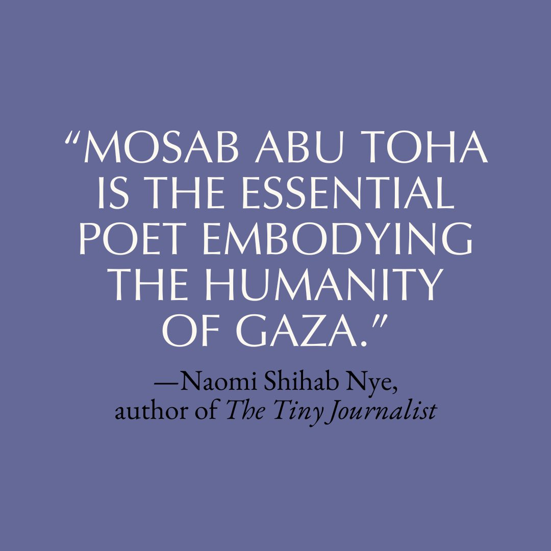We are honored to announce the forthcoming publication of FOREST OF NOISE—a candid, horrific, and deeply touching new collection of poems about life in Gaza by award-winning Palestinian poet Mosab Abu Toha.

Coming 10.29.24 📖 Learn more:
penguinrandomhouse.com/books/776173/f…
