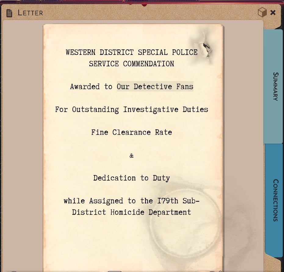 🎉Happy 1 year of investigations!

-1000's of cases solved🗃️
-Endless amounts of Starch Kola consumed🍹
-Enough red string used to run across the globe🧵
-100's of killers apprehended🚨

We can't thank you enough for helping us create the definitive detective sim experience!