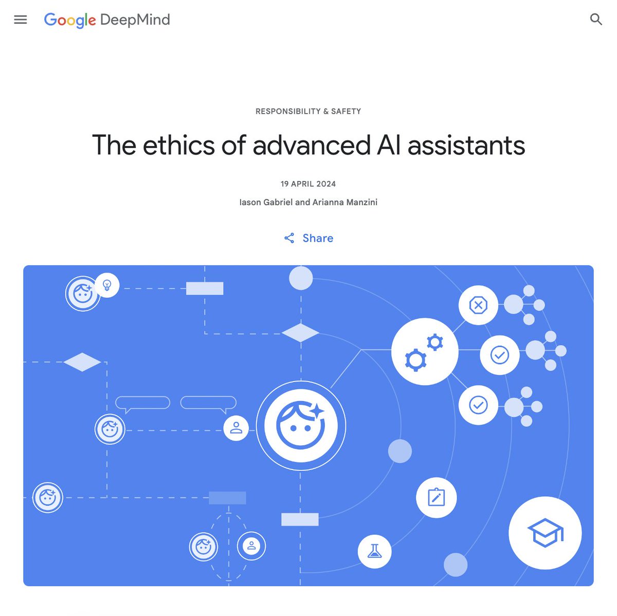 The recently published 'Ethics of Advanced AI Assistants' boasts that it is the first systemic treatment of the subject matter. Do the researchers at @DeepMind not have access to @Google Search? @JohnDanaher doi.org/10.1007/s13347…