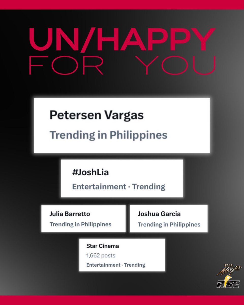 IT'S TRENDING! 🩷 Congrats Direk #PetersenVargas and the whole team of UN/HAPPY FOR YOU 🥹 We can't wait to see this masterpiece! 👀