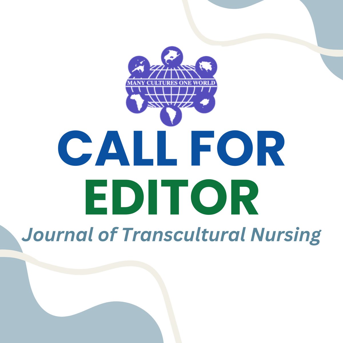 The Transcultural Nursing Society (TCNS) and Sage Publications announce the search for a new Editor of the Journal of Transcultural Nursing. Read more here: bit.ly/3JzB5je