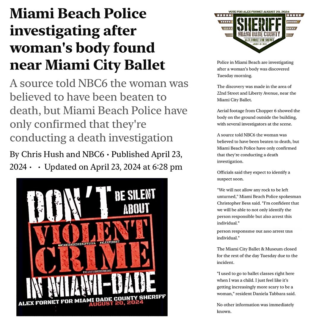 #MURDERSMIAMI #MURDEREDMIAMI #MIAMIBEACHFL #BEATEN #POLICENEEDYOURHELP #MIAMIMOSTWANTED nbcmiami.com/news/local/mia… #MIAMIBEACHPOLICE #MIAMI #MIAMIDADE #MIAMIDADECOUNTY #CRIME #NEWSHERIFFINTOWN #THELAWANDORDERSHERIFF  #VIOLENTCRIMEMIAMI #VIOLENCEMIAMI #CRIMEMIAMI #MIAMICRIME #SHERIFF