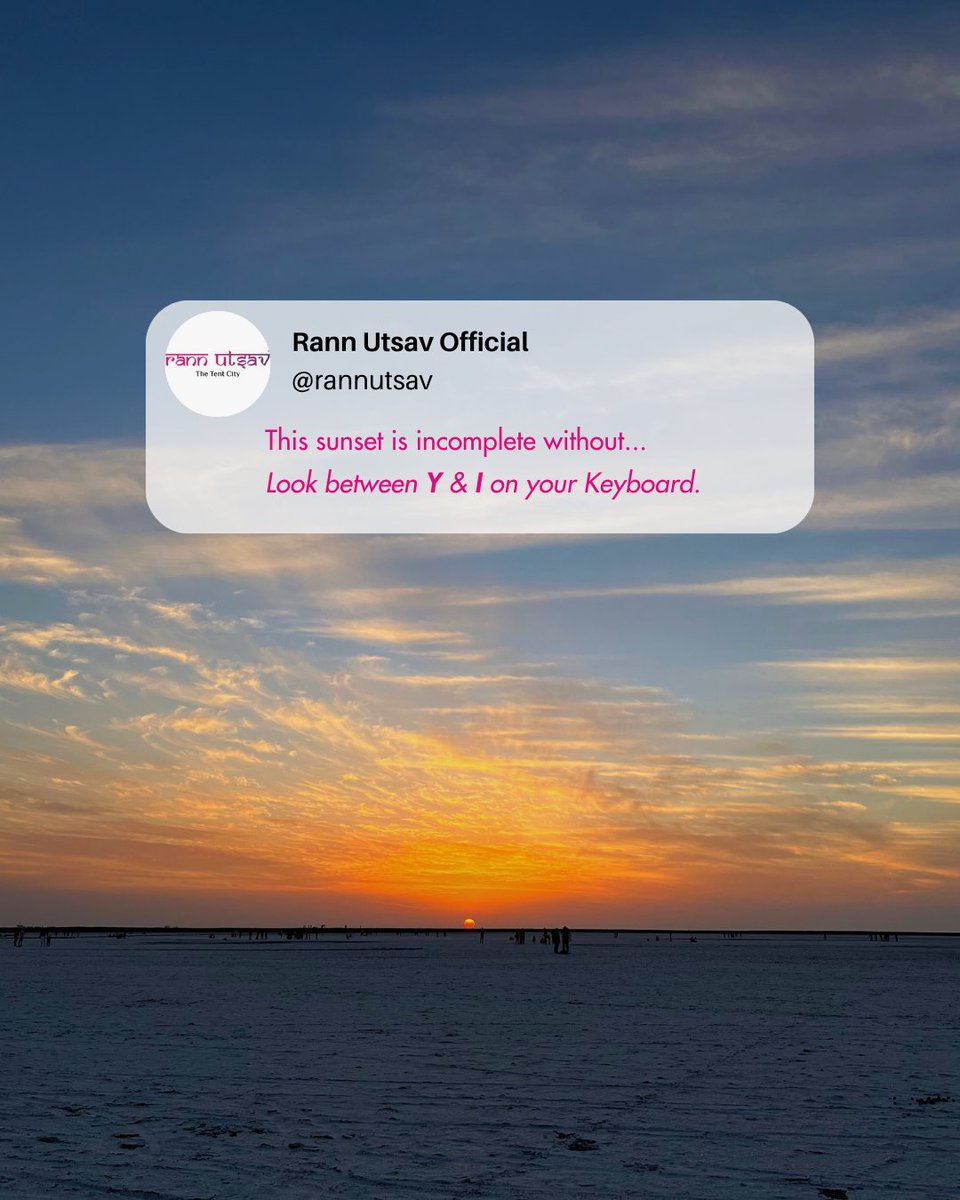 Kyuki Hai tere sang, yeh Rann Ke Rang 💕

#trend #treanding #trendingmeme #socialsamosa #rannutsav #rannkerang #rannofkutch #whiterann #kutch #bestsunset #sunsetphotography #eveningview #shaam #shamein #travelindia #gujarattourism #rannutsavthetentcity