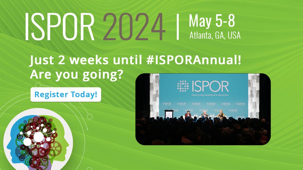 The excitement & participation surrounding ISPOR 2024 is palpable! In less than 2 weeks we’ll be gathering to explore the newest findings and developments in #HEOR. Will we see you in Atlanta? ow.ly/VcCf50Rn4Fx  
#ISPORAnnual #healthcare #wholehealth