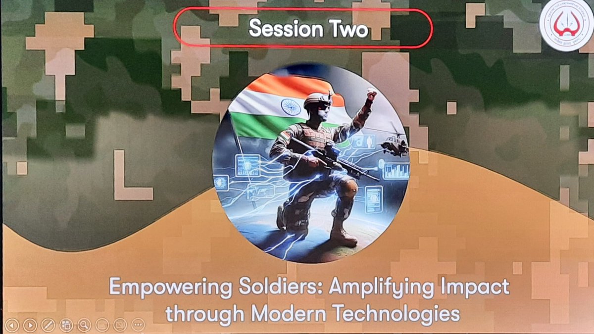 Saroj_Bishoyi25's tweet image. Very informative and forward looking Seminar organized by @OfficialCLAWSIN 
#TechnologyAbsorption #EmergingTechnologies #EmpoweringSoldiers 
Seminar: Year Of Technology Absorption: Empowering the Soldier claws.in/event/seminar-… via @Center For Land Warfare Studies (CLAWS)