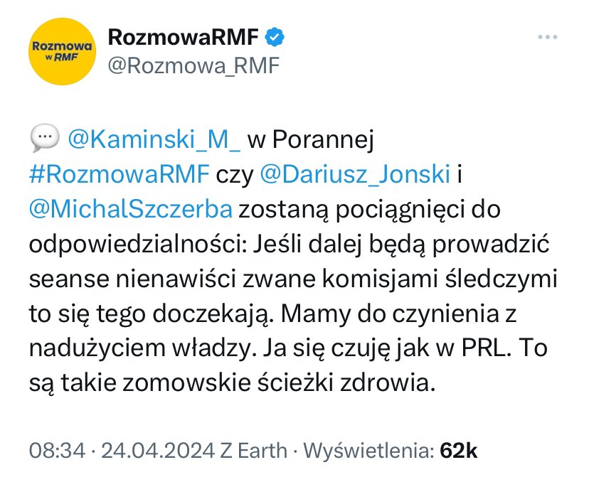 Pan były poseł trochę męczennik, a trochę dalej wygraża pięścią.