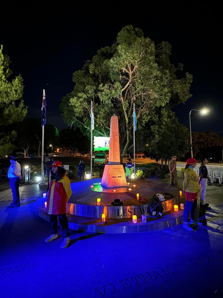 Want to feel inspired about young people of today?

Well, while you are sleeping, these young people are keeping vigil overnight at our local ANZAC Memorial.