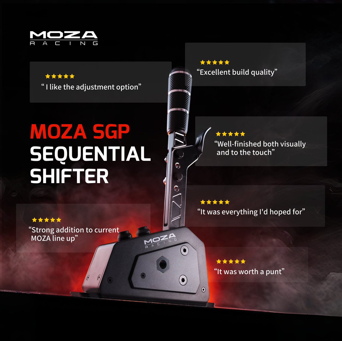 MOZA SGP sequential shifter, a combination of realistic feeling and optimal performance. #moza #mozaracing #mozasgp #simracing #seqshifter #racing