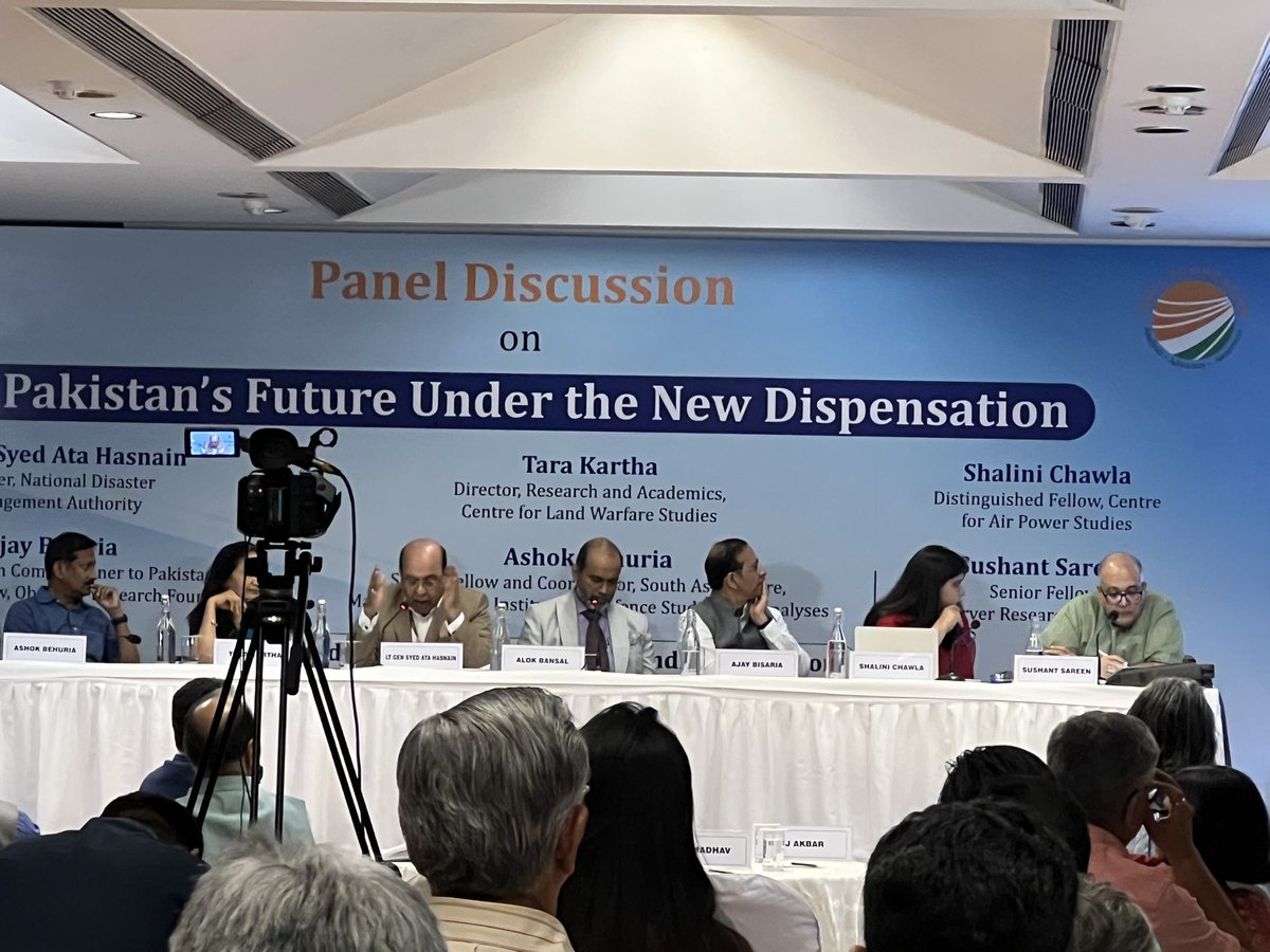 “Pakistan’s Army has never lost an election like it has never won a war.” - encapsulated well by former Indian HC to Pakistan @Ajaybis Ji. Yesterday, attended a thought-provoking panel discussion on 'Pakistan's Future Under the New Dispensation,' organised by @indfoundation…