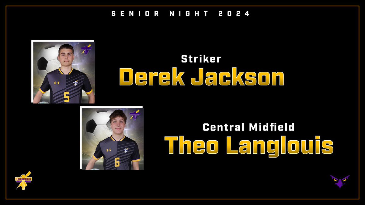 Senior Night 2024!! Come support T-Birds soccer and our seniors. 🟡🟣⚽️#asONE
🆚Elkhorn South
📍Faiman Field
⏰JV 5pm/Varsity 7pm