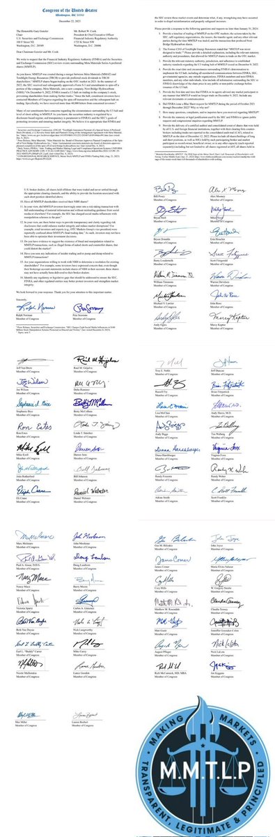$MMTLP #MMTLPhearing 
@RepRalphNorman office put together over 70 congressional signatures asking for answers LAST DECEMBER! @RepJamesComer @PeteSessions 
SET A HEARING DATE‼️SHARE COUNT NEEDED‼️