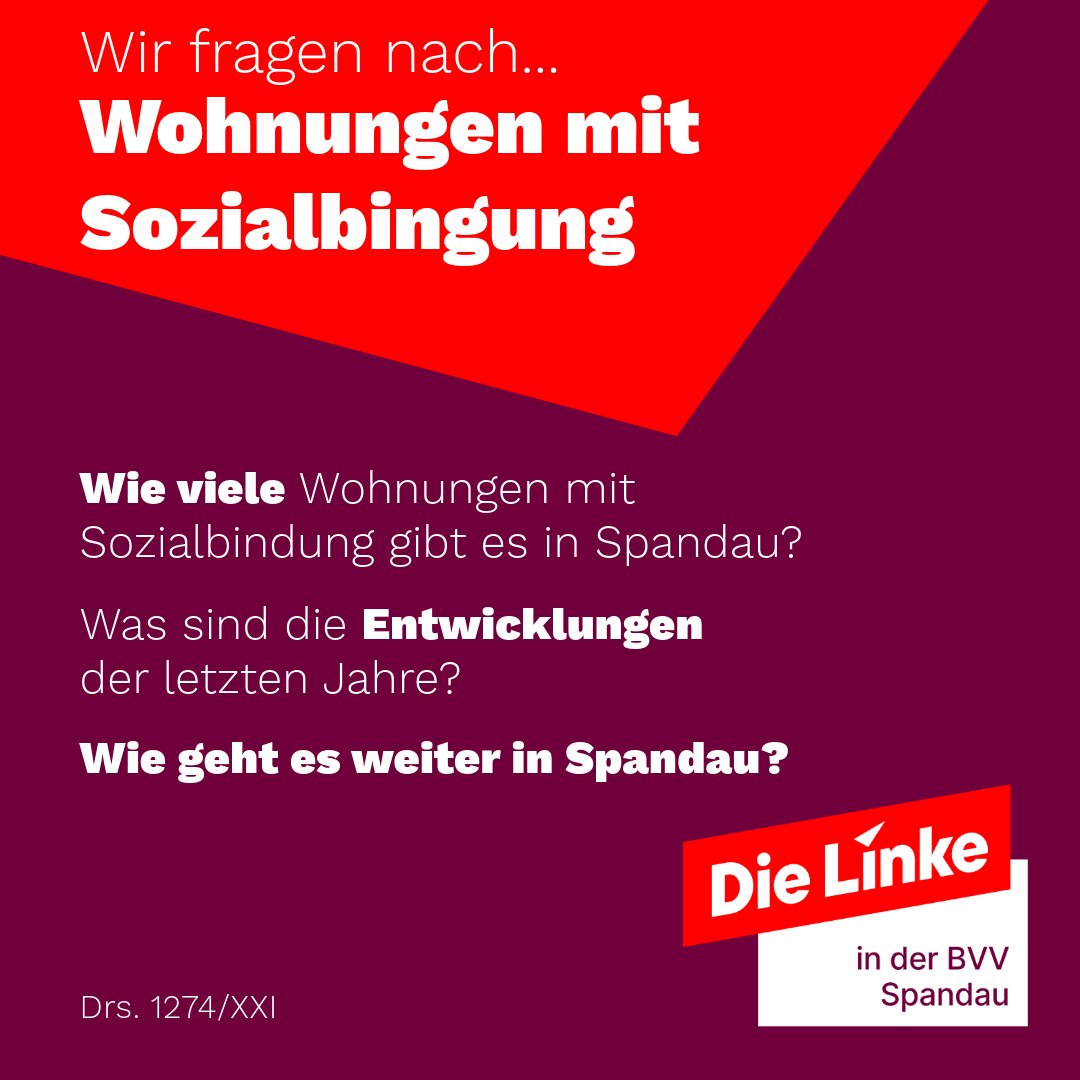 LinkeSpandauBVV's tweet photo. Heute ist wieder #BVVSpandau. Wir haben wieder einige wichtige Anfragen an das Bezirksamt vorbereitet. Unter anderem wollen wir das Thema "Wohnungen mit Sozialbindung" und den "Glasfaserausbau" im Bezirk auf die Tagesordnung setzen. Alles Weitere hier. ⬇️ #Spandau https://t.co/z64WCwQzfc