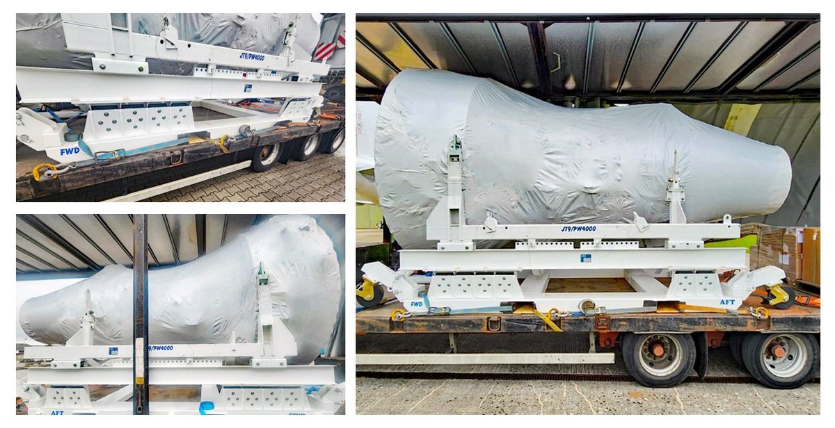 Air_Salvage's tweet photo. A PW4000 engine removed by #ASIEngineering; wrapped and ready for safe and efficient transportation organised through our #Logistics Team. This is one of numerous engines that we’ve removed for a valued customer so far this year.
#customersupport #aircraftengines #aviationdaily https://t.co/ojRe0mxl6M