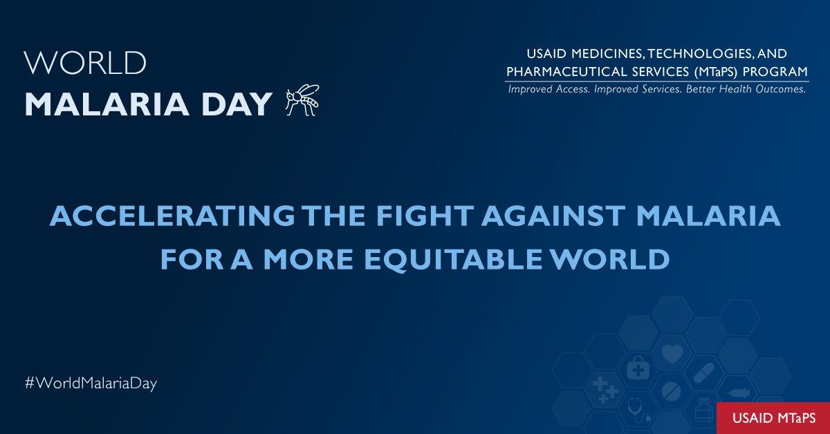 Tomorrow, April 25, the @USAIDGH MTaPS Program will join the U.S. government’s largest program fighting malaria, @PMIgov, and the global health community in marking #WorldMalariaDay. We are proud to be an implementing partner and invite you to learn more: pmi.gov/where-we-work/