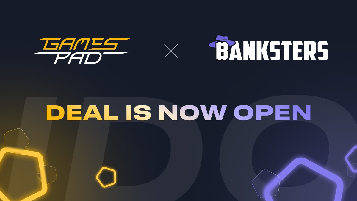 Calling our Community, @BankstersNFT IDO is NOW LIVE on 👾 GamesPad! 📌 Join the deal NOW: shorturl.at/tGQY9 💡 You can participate in the IDO with 💲 $USDT on BNB Chain. Please make sure you have enough 🔸 $BNB for gas fees.