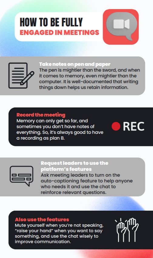 The era of Virtual Meetings has arrived... It's time to concentrate on being actively involved and well-informed. Check out gpac's suggestions for making the most of your meeting time. #VirtualMeetings #Engagement