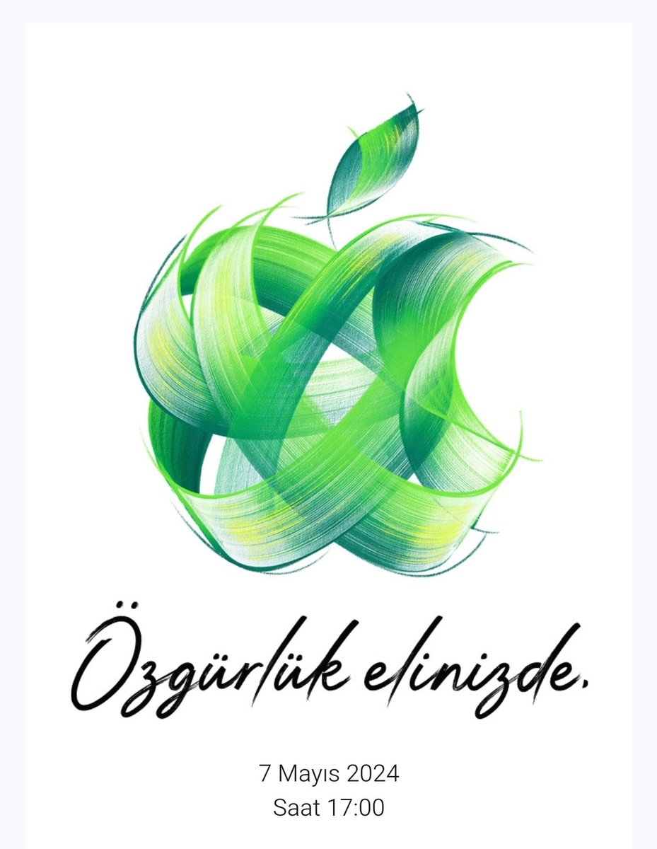 #Apple 7 Mayıs tarihinde yapacağı etkinliği duyurdu. Hangi ürünlerin tanıtılacağı belirtilmemiş, fakat yeni #İpad modellerinin tanıtılacağı bekleniyor.