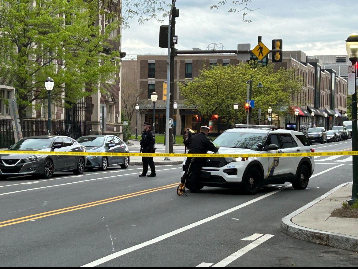 Driver of vehicle that hit & killed a man along Penn campus at 36th & Spruce Streets this morning went to @PhillyPolice 18th District in Southwest Philly to say she was driver. Her Buick Enclave found by police on 4900 block of Larchwood Street.