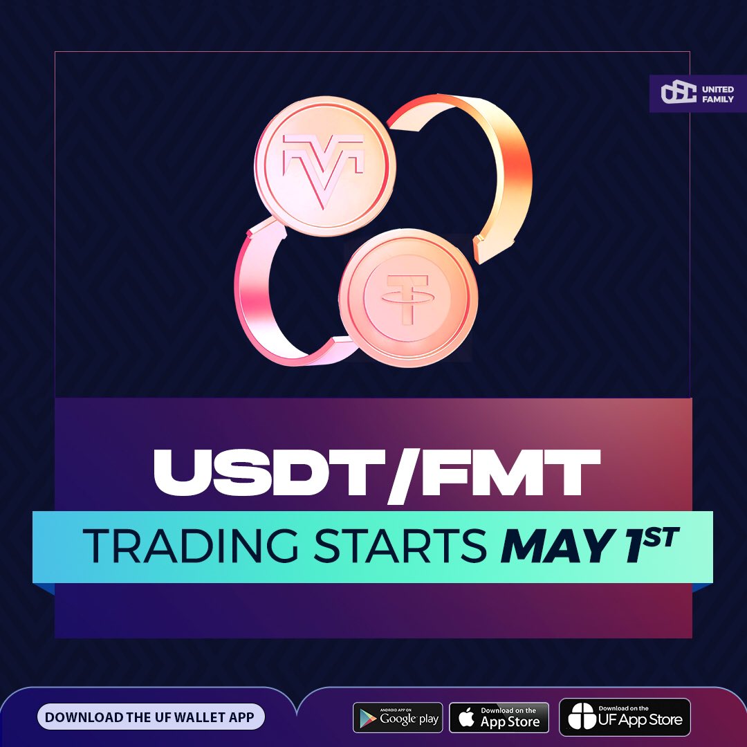 Ufcoin's tweet photo. FMT/USDT trading starts on 01/05/2024

How many FMT do you have?

You can get some free FMT on UF wallet. https://t.co/I7lvaT6ol3