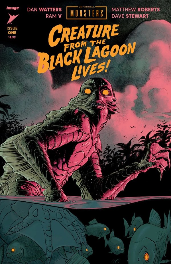 therightram's tweet image. And out today is Creature From The Black Lagoon Lives! for @Skybound 
Written by the incredible @DanPGWatters 
Story by Dan and Me
Art Matthew Roberts
Colours @Dragonmnky 
Letters DC Hopkins

A story of obsessions. What will you find when you peer into these familiar depths?