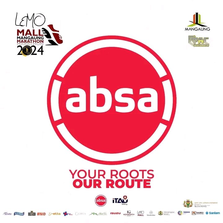 𝗪𝗘𝗟𝗖𝗢𝗠𝗘 𝗔𝗕𝗦𝗔! Thrilled to welcome ABSA on board as a sponsor for the Lemo Mall Mangaung Marathon! 🌟 Their support adds even more momentum to our journey towards a successful race day. #YourRootsOurRoutes #RunKasiMoKasi #CCTAC #C2TAC #Tshepe