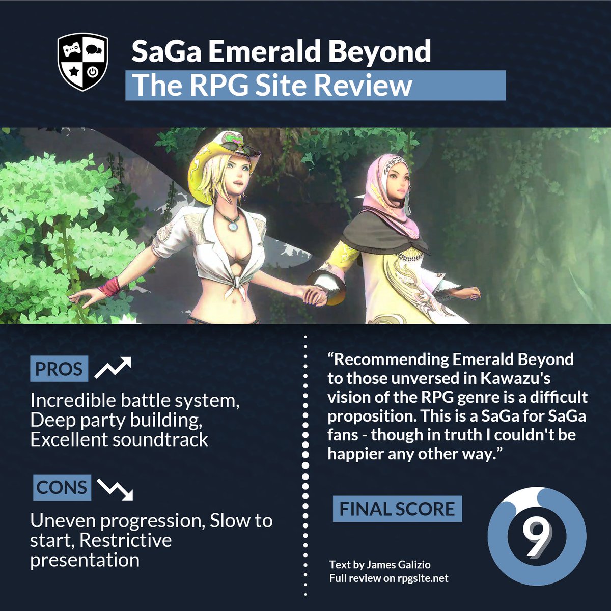 SaGa Emerald Beyond is a bold celebration of the series' past and present, warts and all. Read our review: rpgsite.net/review/15759-s…