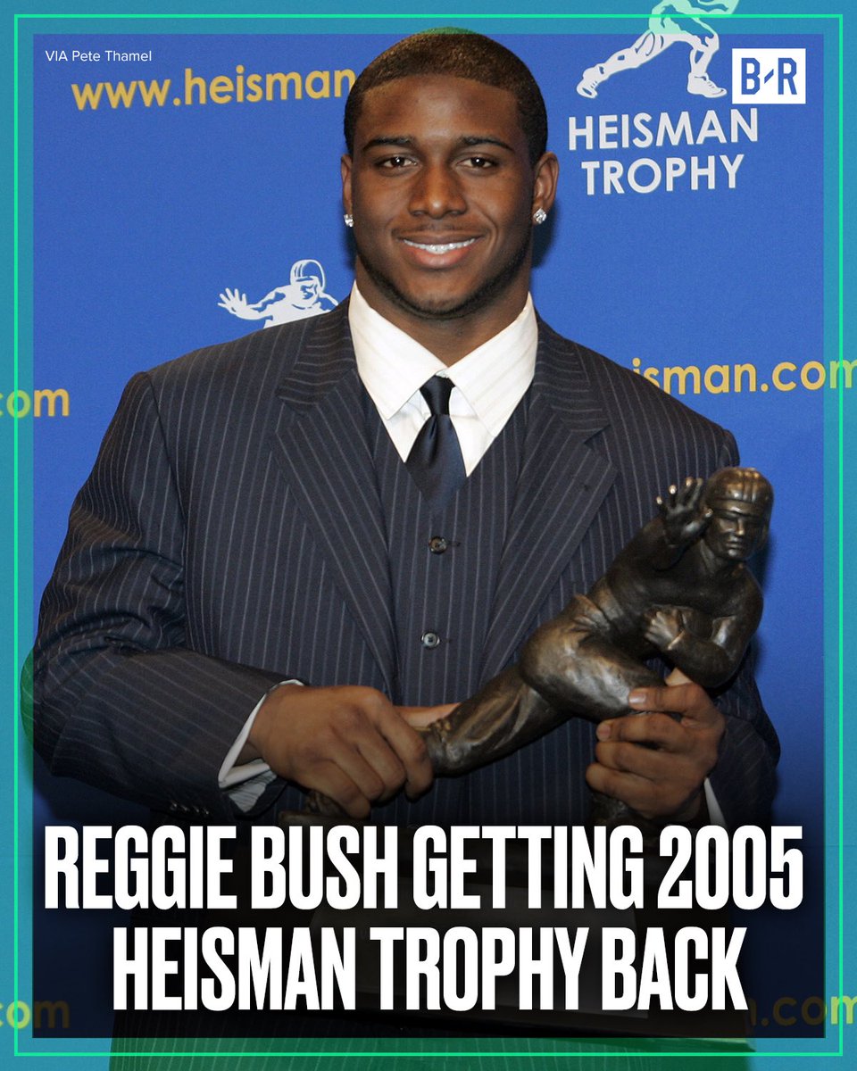Bleacher Report (@bleacherreport) on Twitter photo Reggie Bush is getting his 2005 Heisman Trophy back due to "student athlete compensation" in college athletics becoming "an accepted practice and appears here to stay," per <a href="/PeteThamel/">Pete Thamel</a> Reggie Bush is getting his 2005 Heisman Trophy back due to "student athlete compensation" in college athletics becoming "an accepted practice and appears here to stay," per <a href="/PeteThamel/">Pete Thamel</a>
