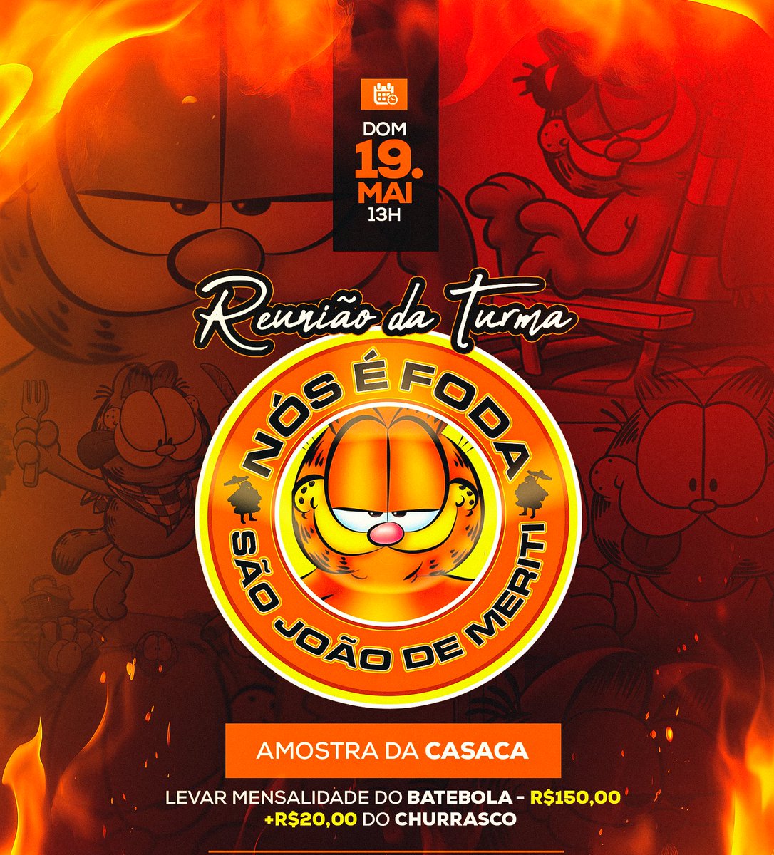 19 DE MAIO /  SERÁ NOSSA REUNIÃO AMOSTRA DAS NOSSA CASACA

PRA CIMA  O BLOCO É RUA 2mil25 🤌🎭